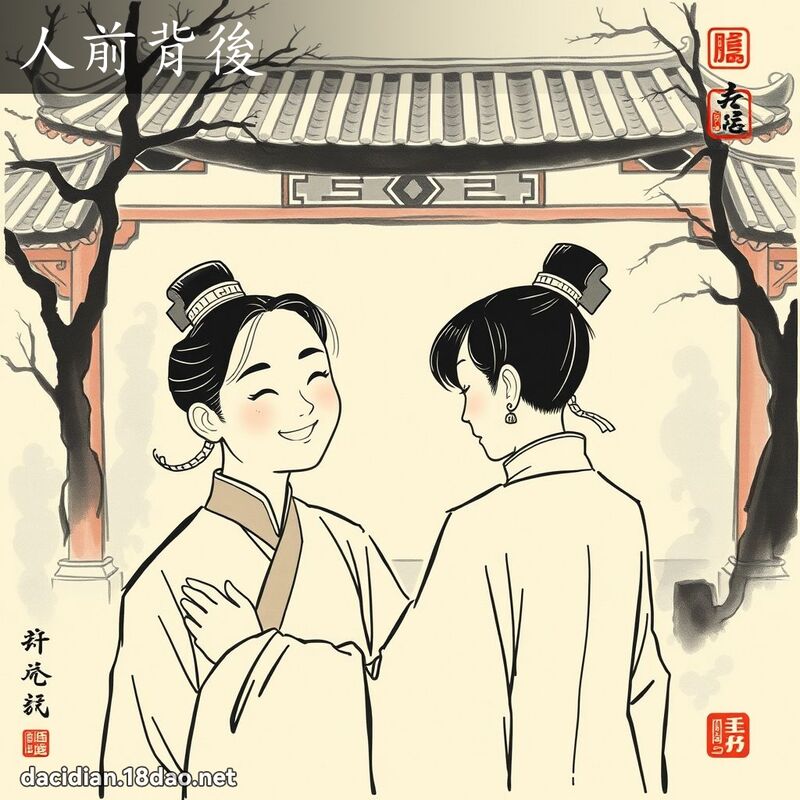 人前背後 配图