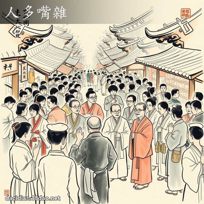 人多嘴雜 配图
