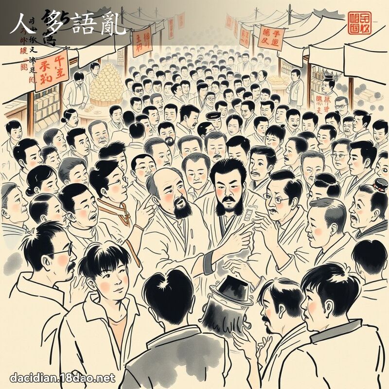 人多語亂 配图