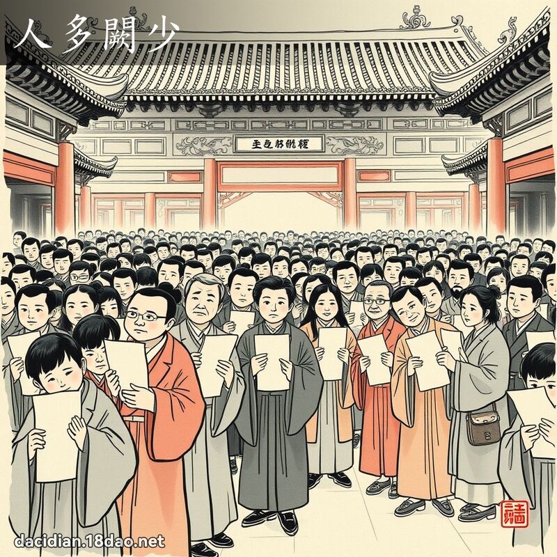 人多闕少 配图