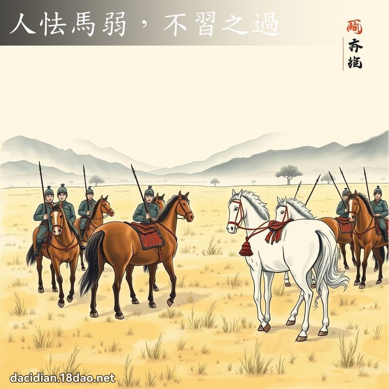 人怯马弱,不习之过 配图