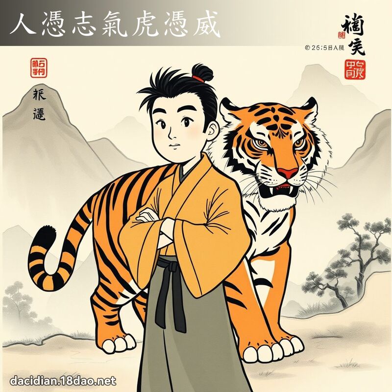 人凭志气虎凭威 配图