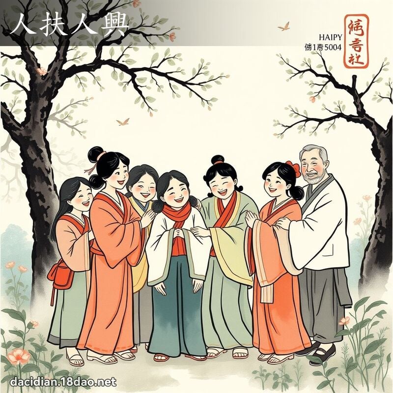 人扶人兴 配图