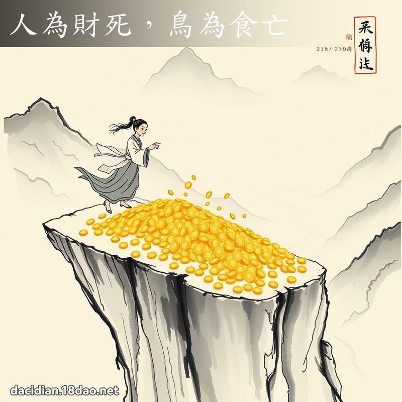 人为财死,鸟为食亡 配图