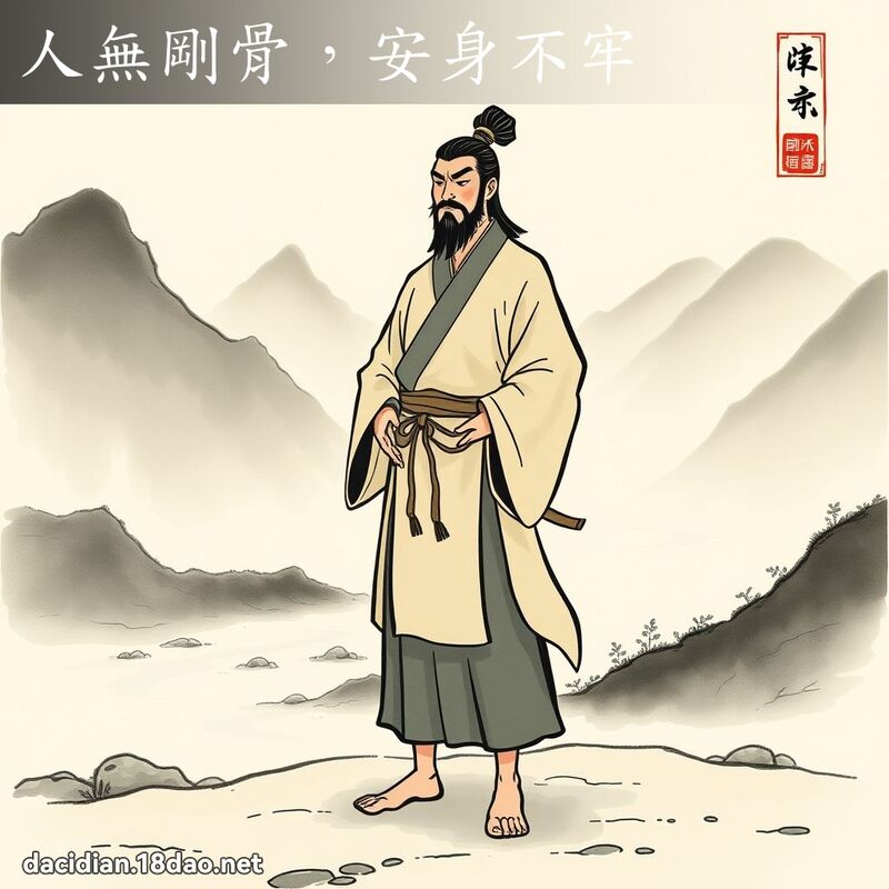 人无刚骨,安身不牢 配图