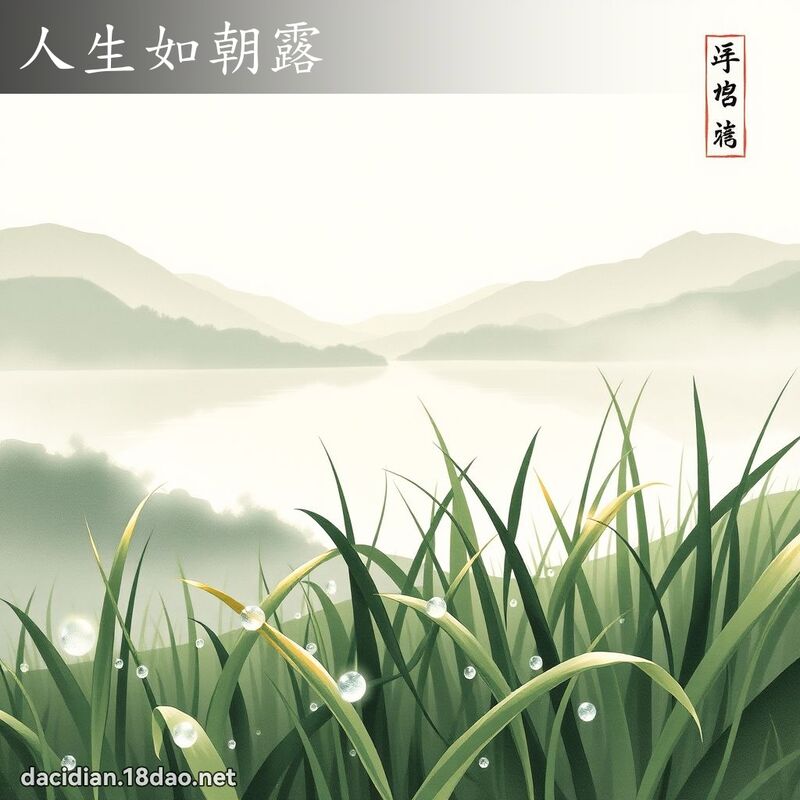 人生如朝露 配图