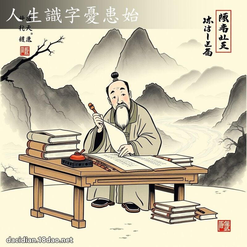 人生识字忧患始 配图