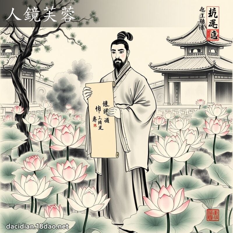 人镜芙蓉 配图