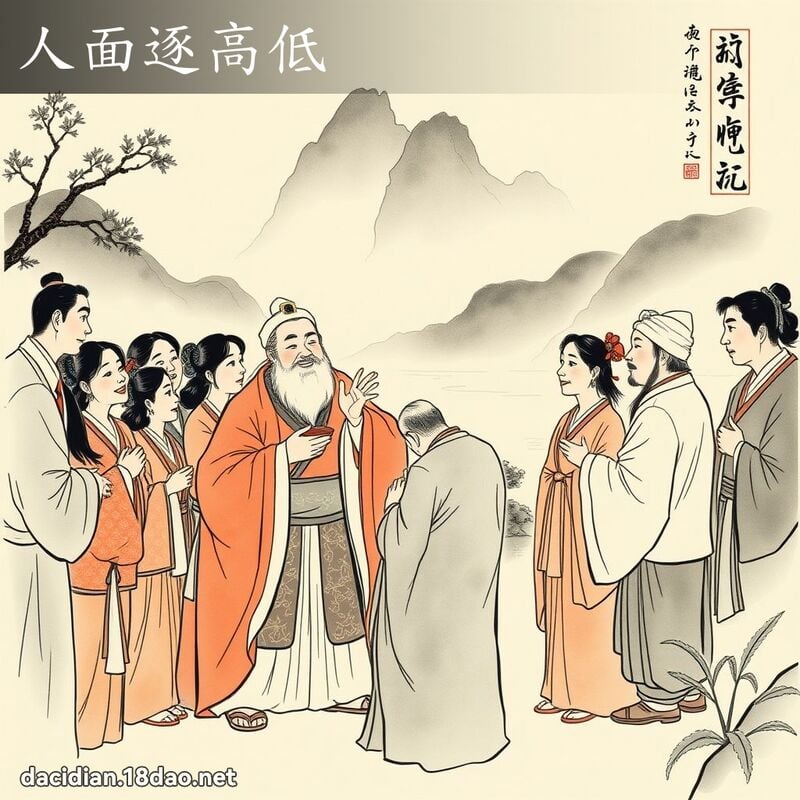 人面逐高低 配图