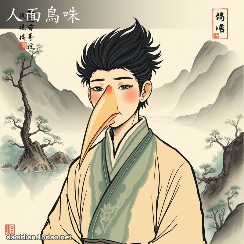 人面鸟咮 配图