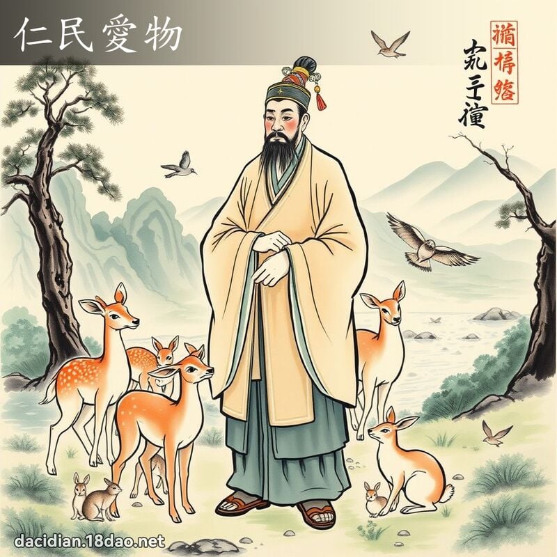 仁民爱物 配图
