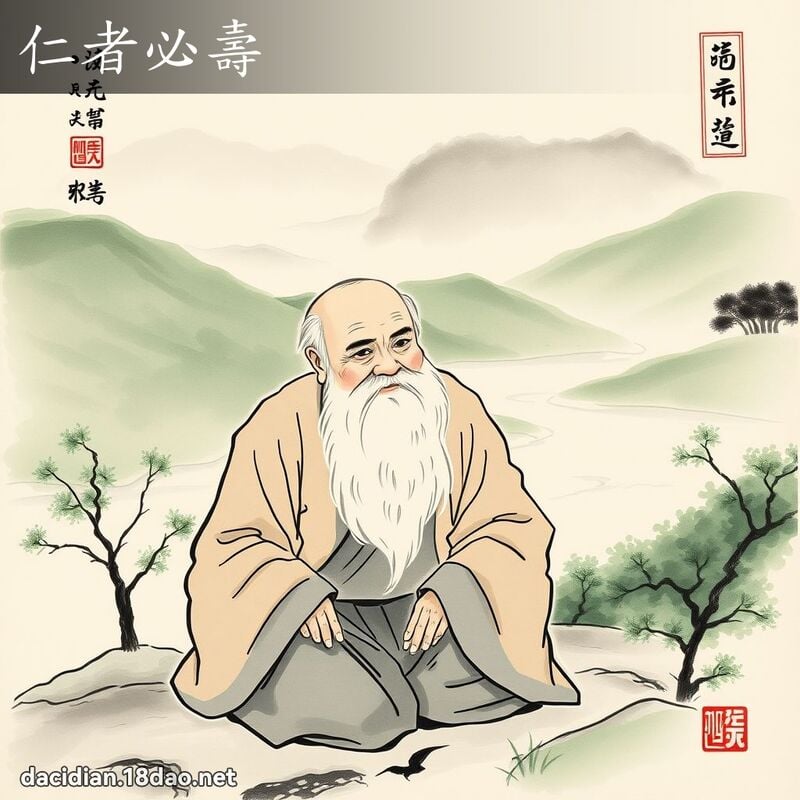 仁者必寿 配图