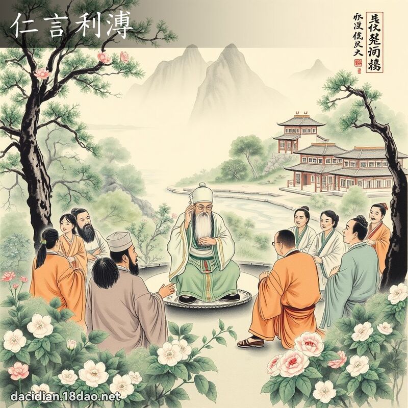 仁言利溥 配图