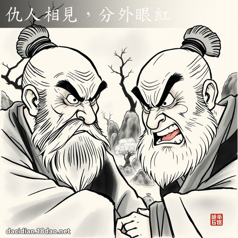 仇人相见,分外眼红 配图
