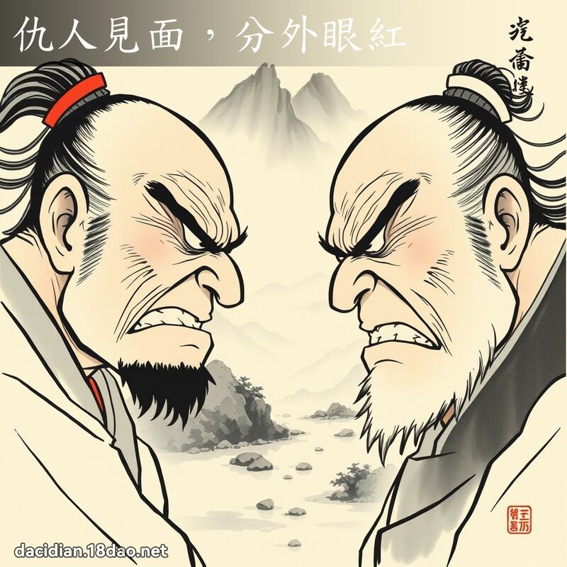 仇人见面，分外眼红 配图