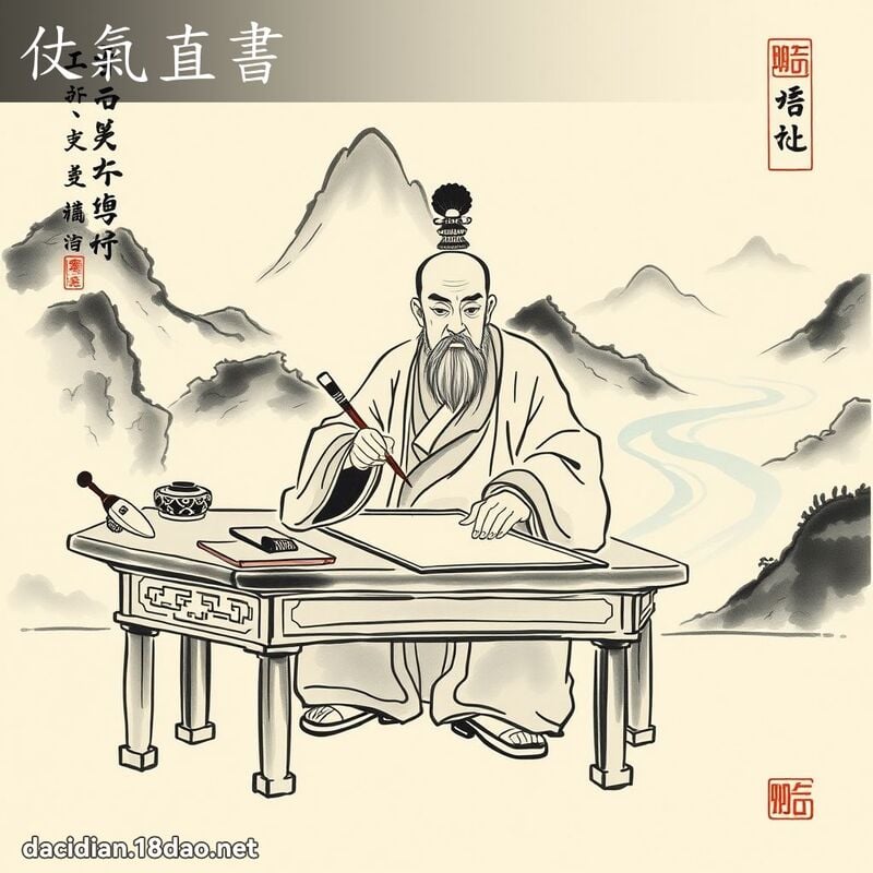 仗气直书 配图