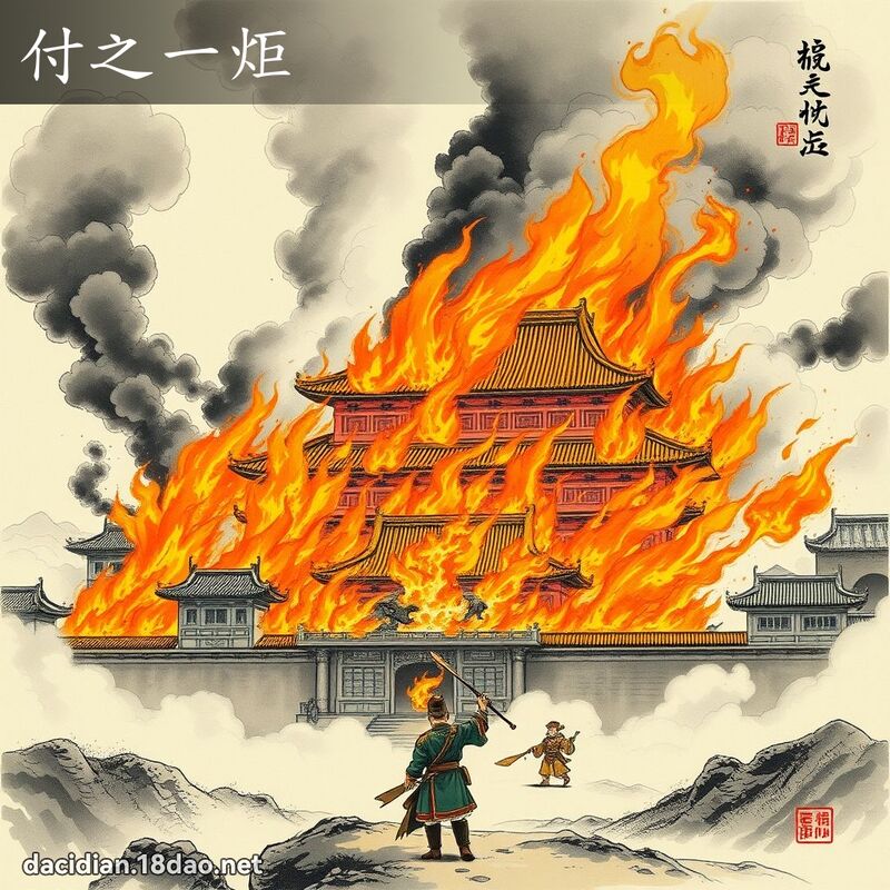 付之一炬 配图