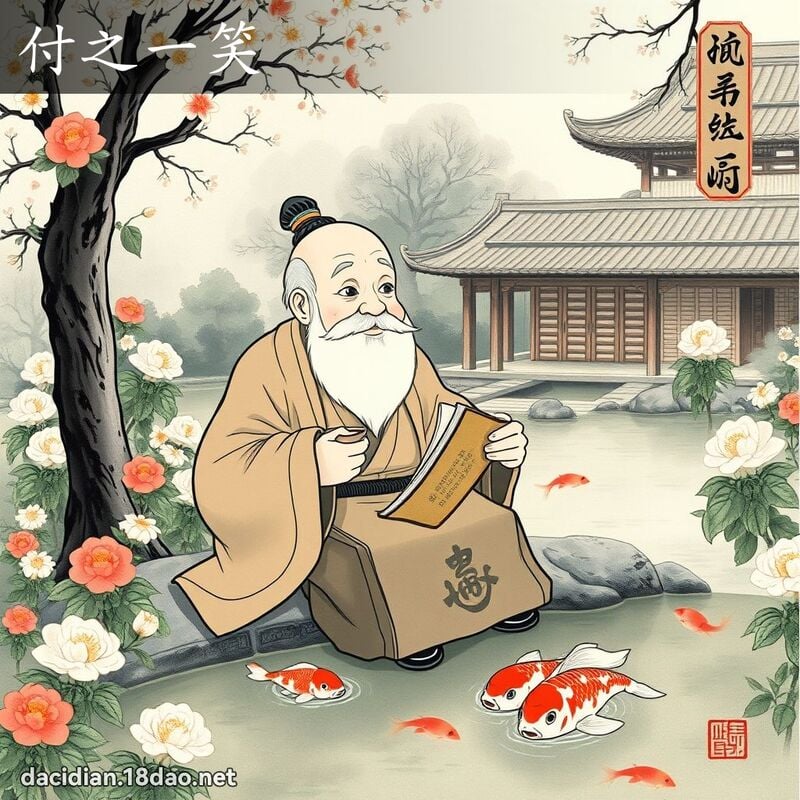 付之一笑 配图