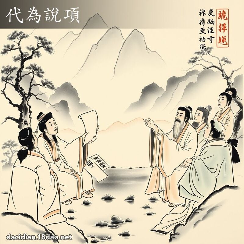 代为说项 配图