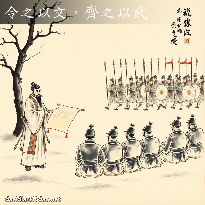 令之以文,齐之以武 配图