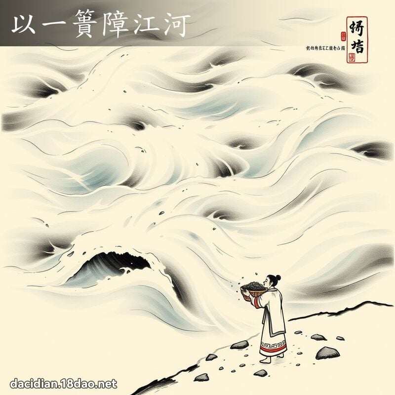 以一簣障江河 配图