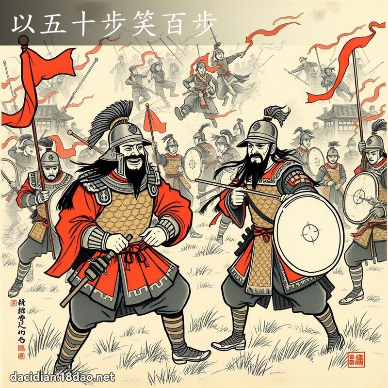 以五十步笑百步 配图