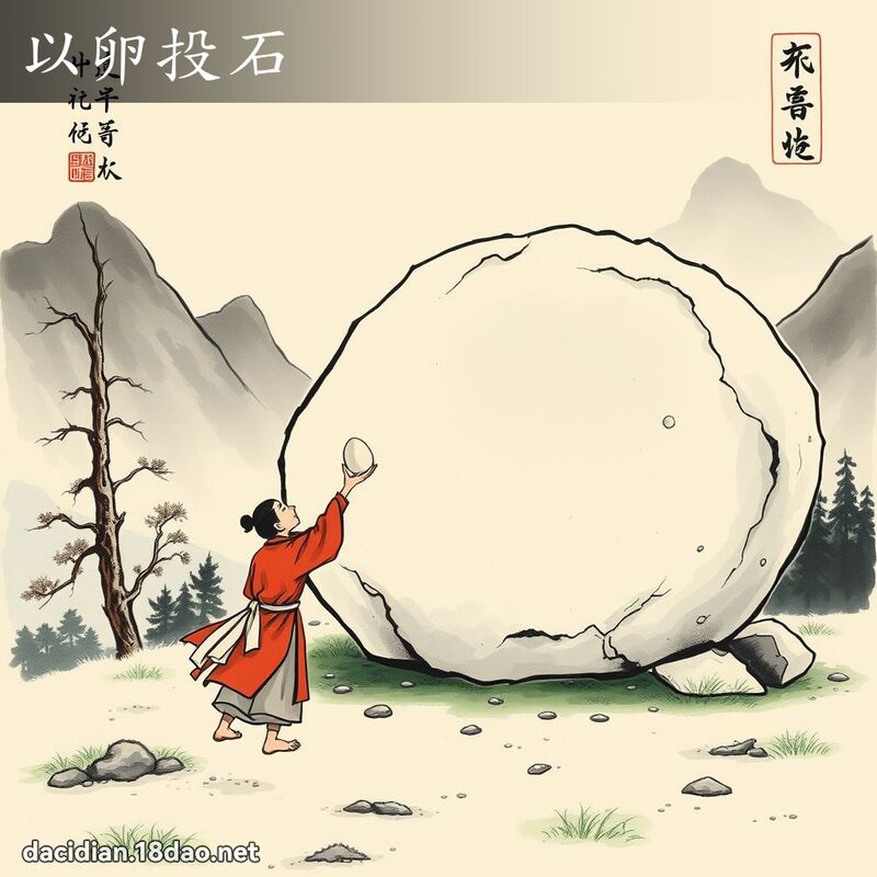 以卵投石 配图