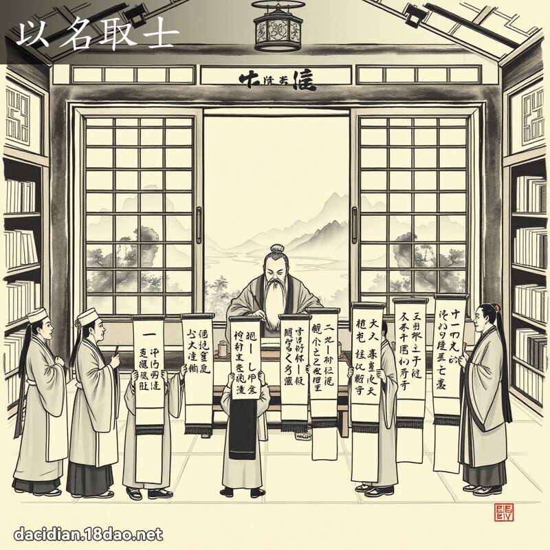 以名取士 配图