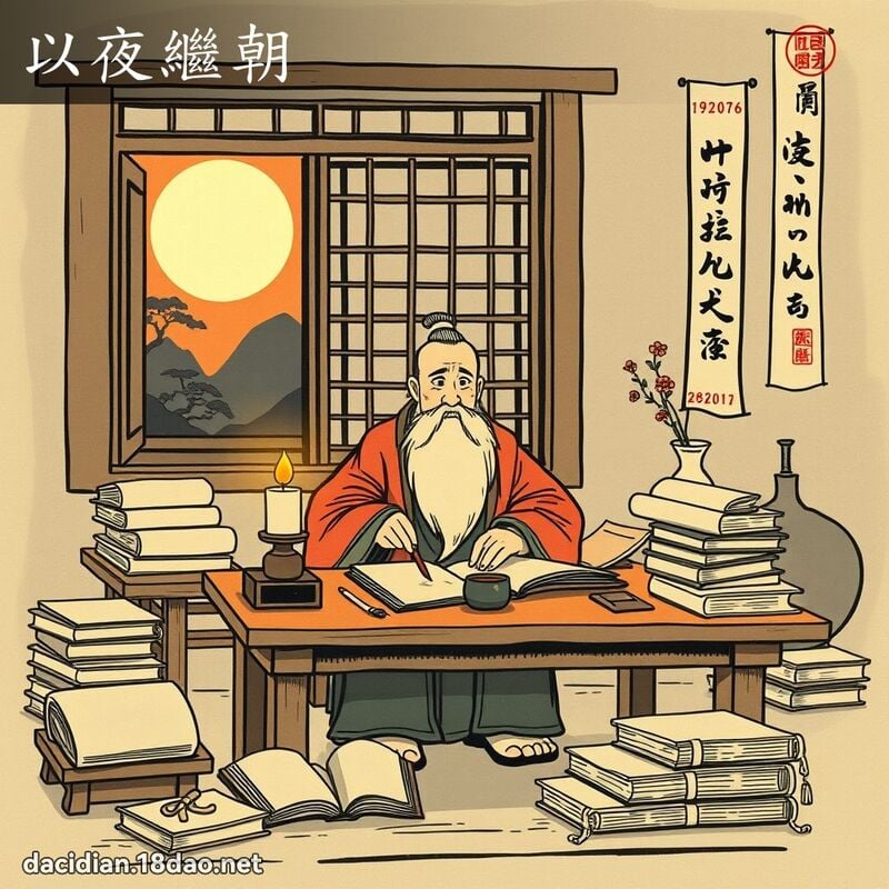 以夜繼朝 配图