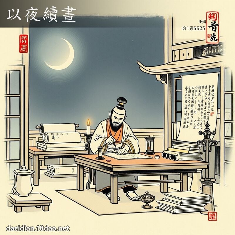 以夜續晝 配图