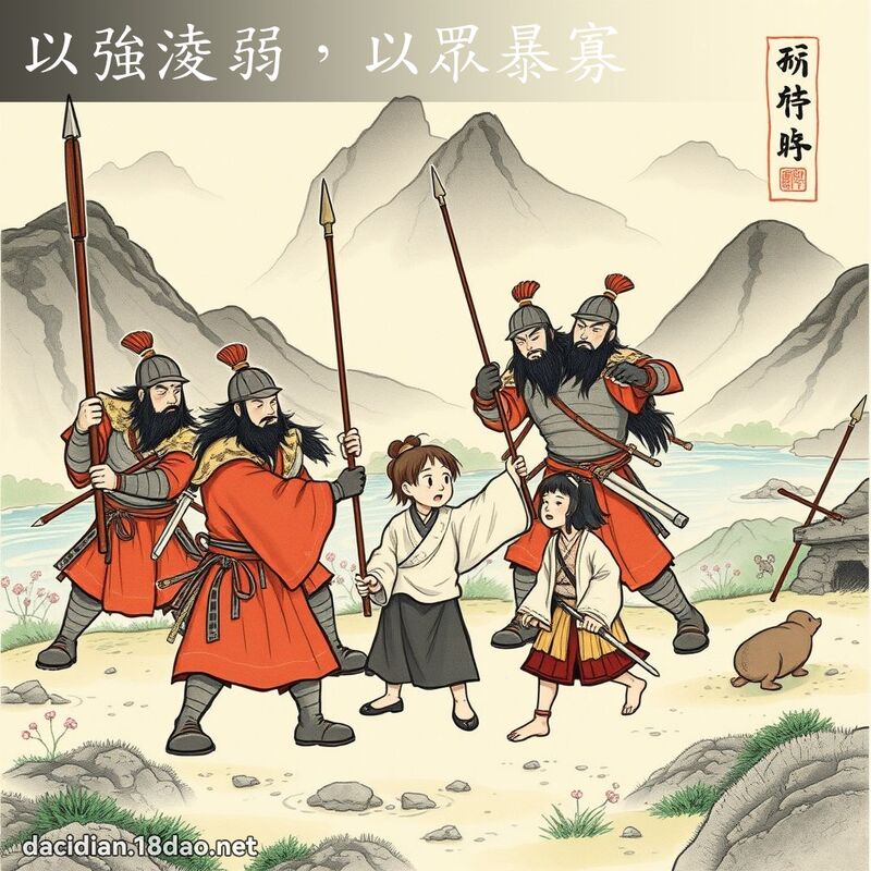 以强凌弱,以眾暴寡 配图