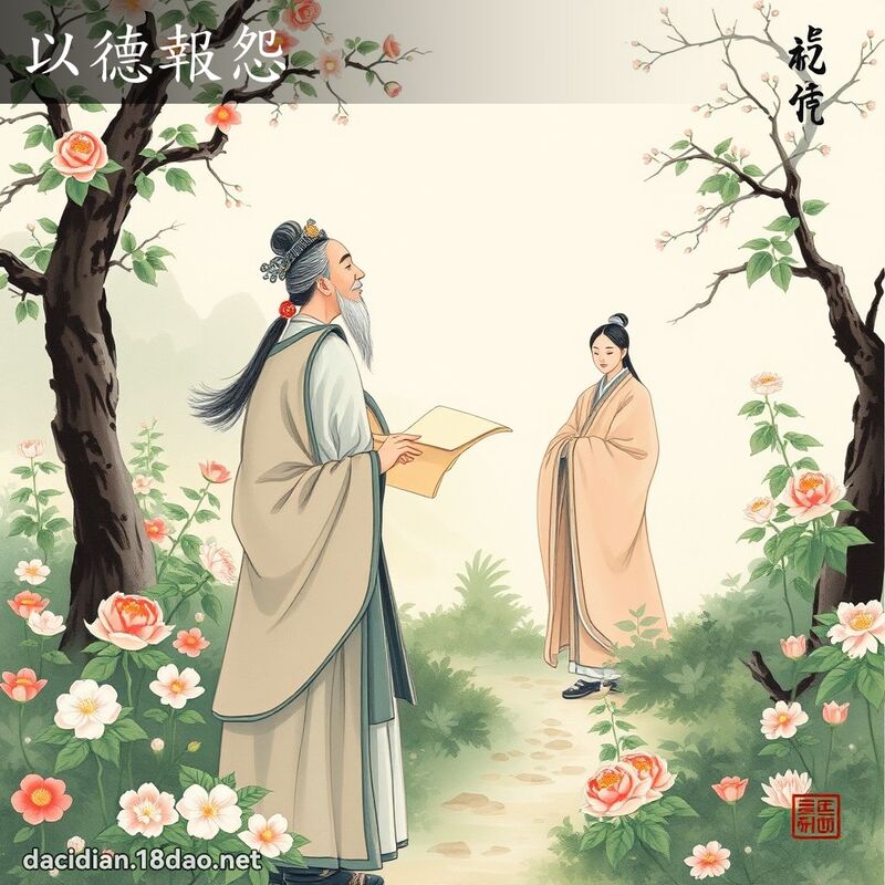 以德报怨 - 中华成语配图