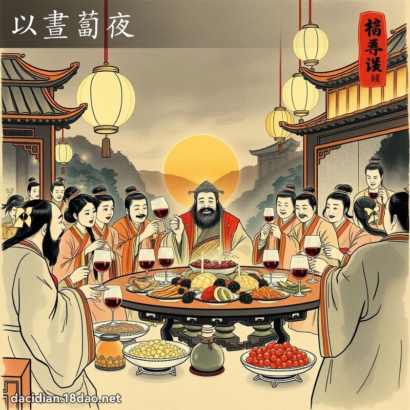 以晝蔔夜 - 中華成語配圖