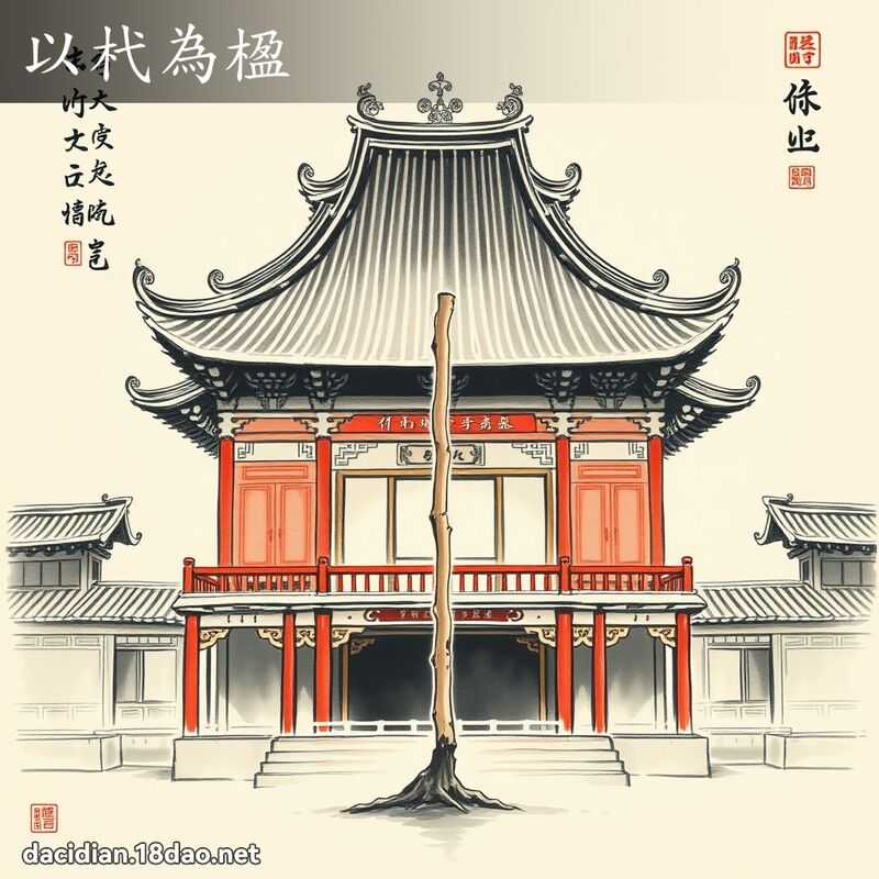 以杙为楹 - 中华成语配图