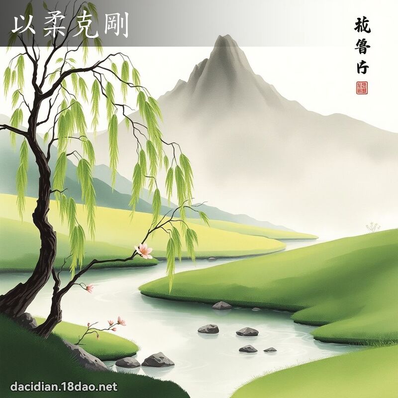 以柔克剛 - 中華成語配圖
