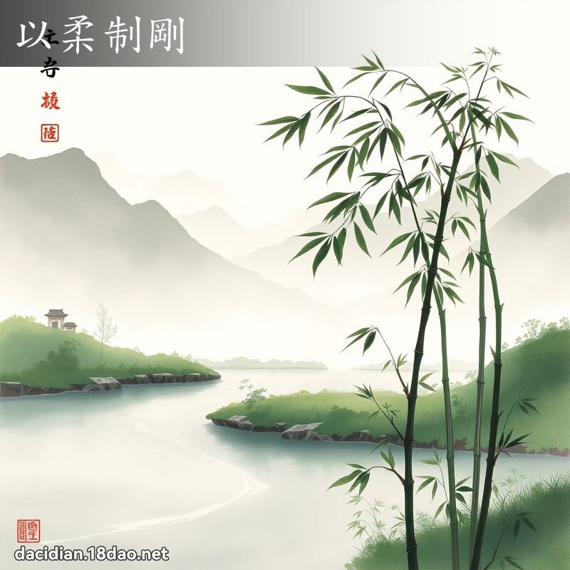 以柔制剛 - 中華成語配圖