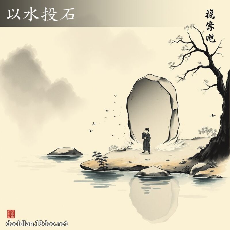 以水投石 配图