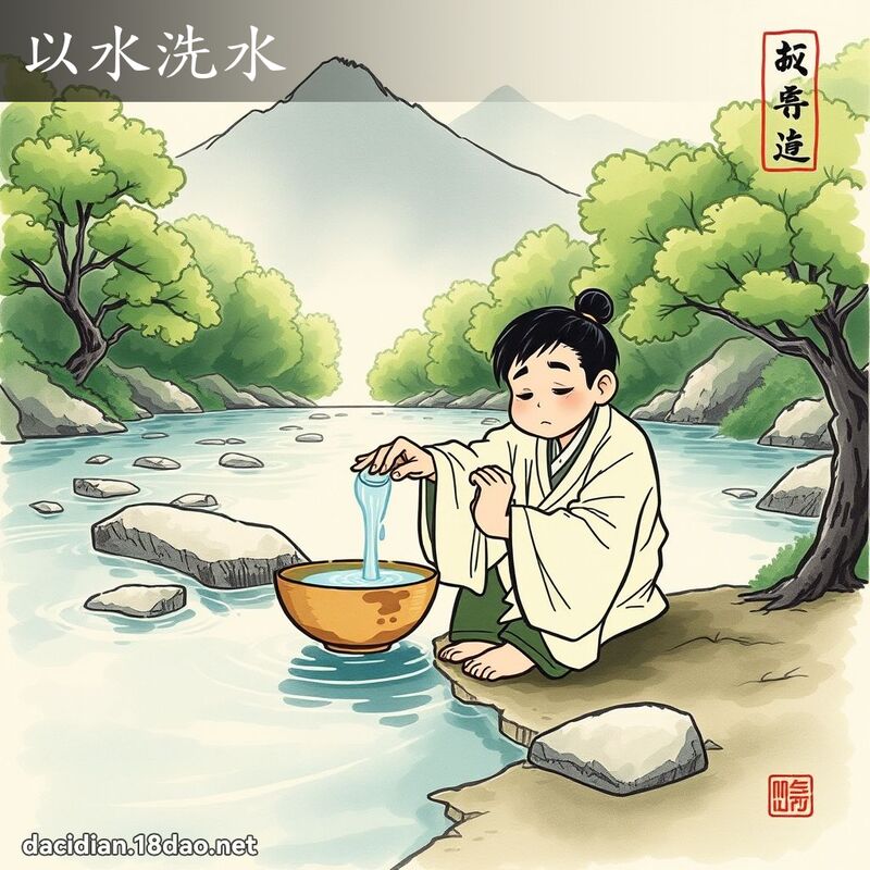 以水洗水 配图
