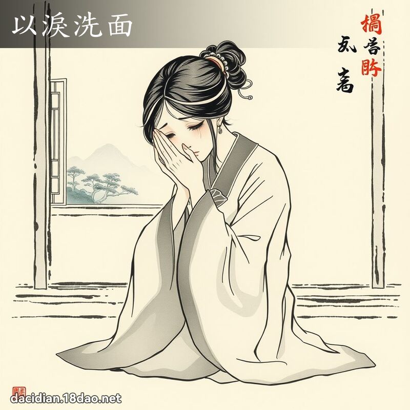 以泪洗面 配图
