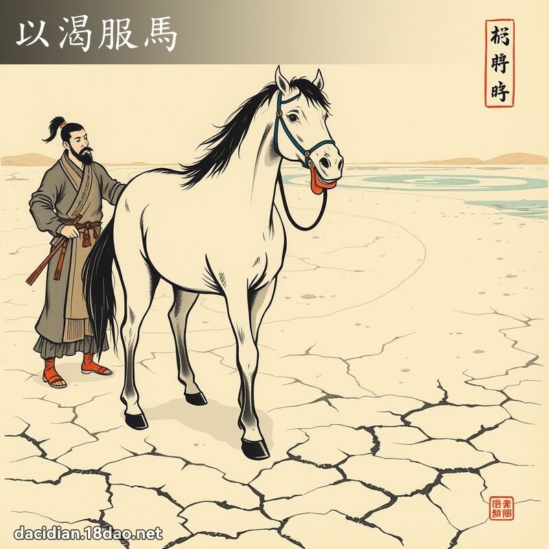 以渴服马 配图