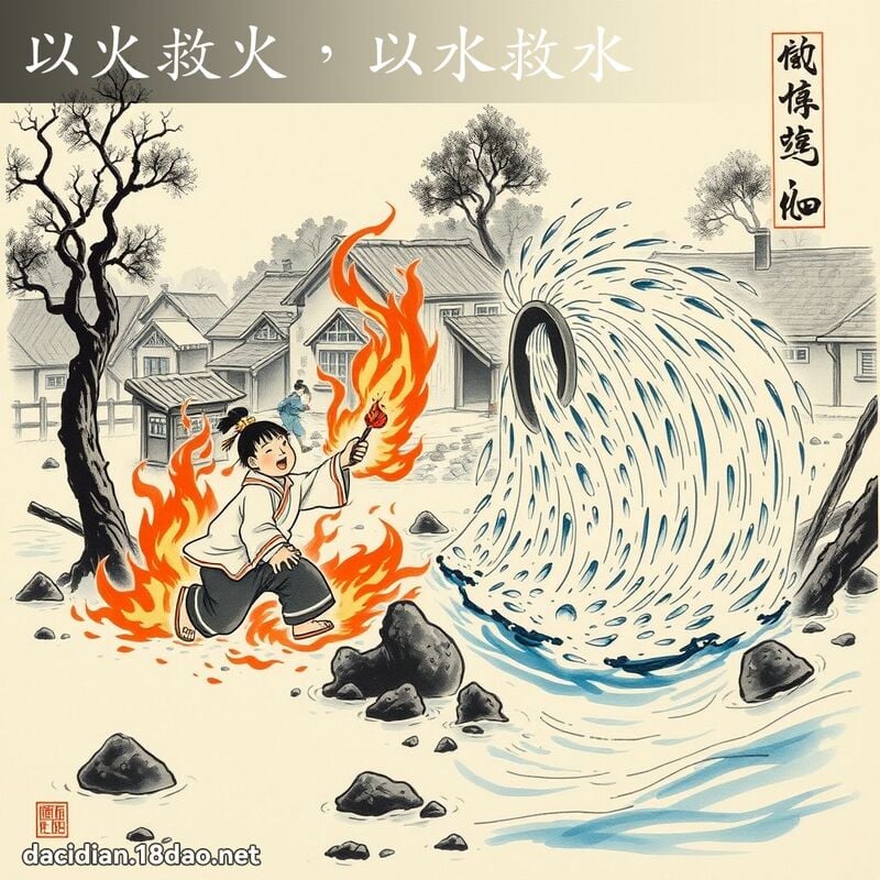 以火救火,以水救水 配图