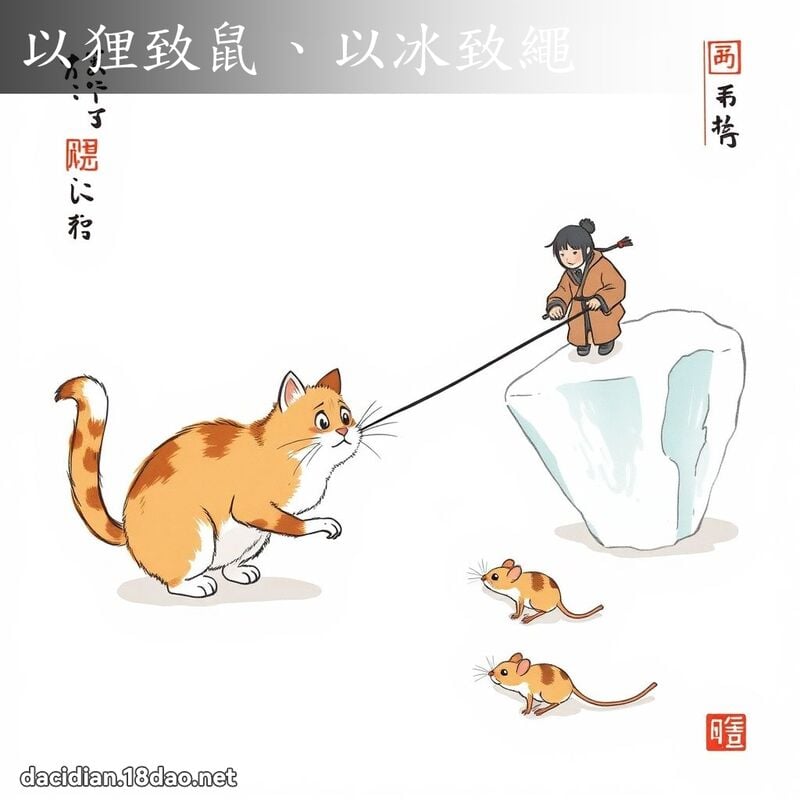 以狸致鼠、以冰致绳 配图