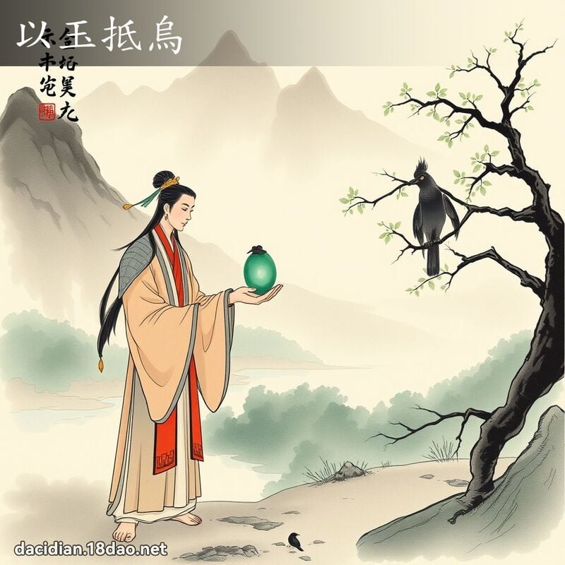 以玉抵乌 配图