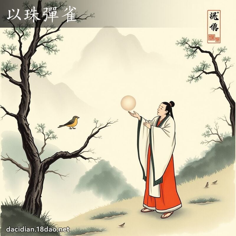 以珠弹雀 配图