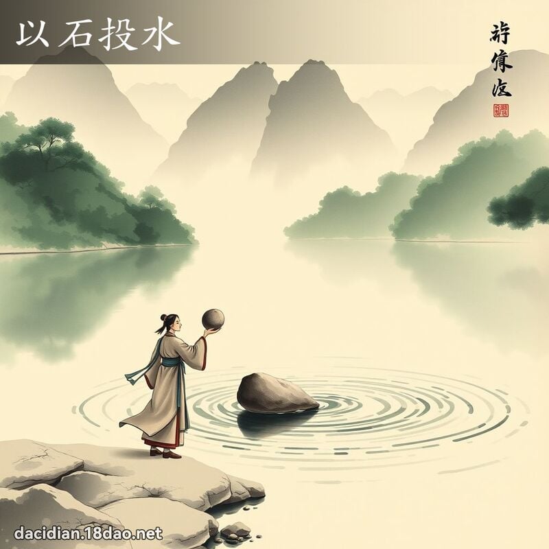 以石投水 配图