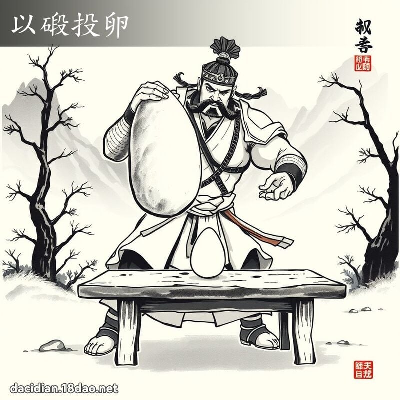 以碫投卵 配图