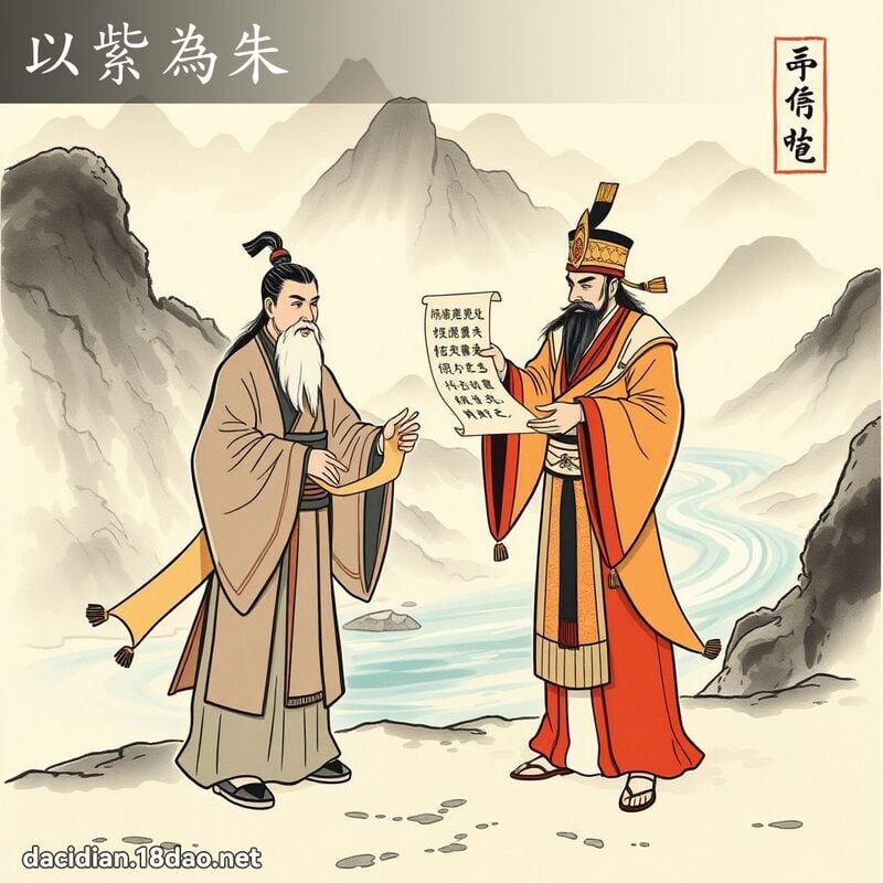 以紫为朱 配图