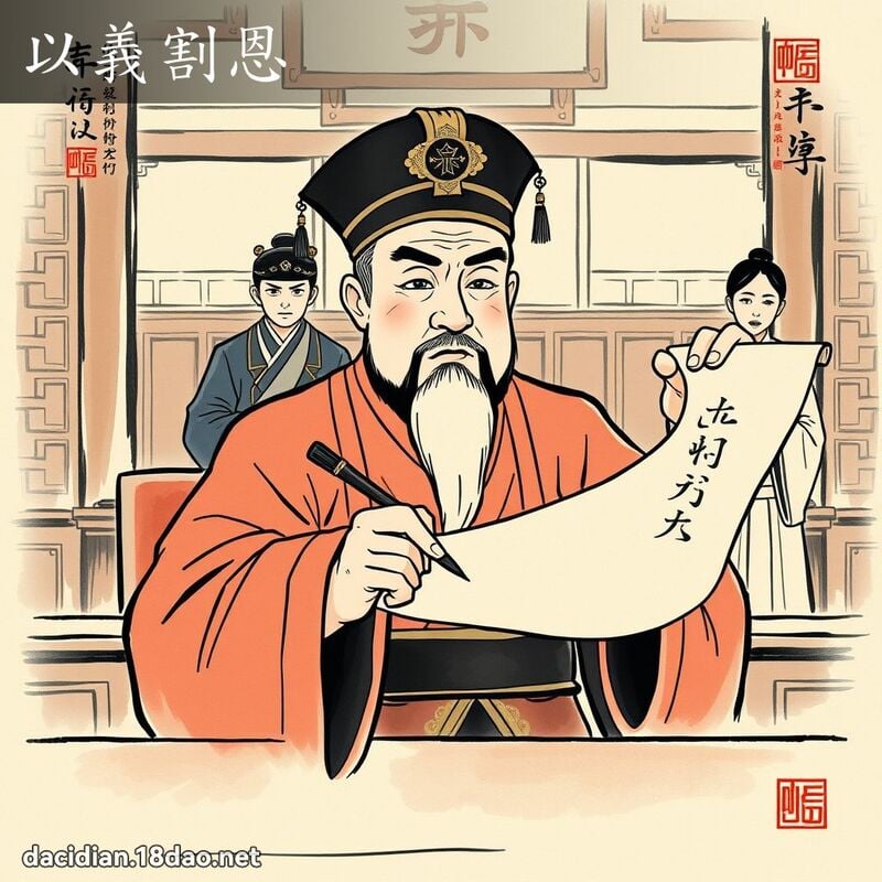 以义割恩 配图