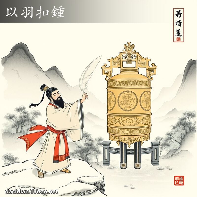以羽扣钟 配图