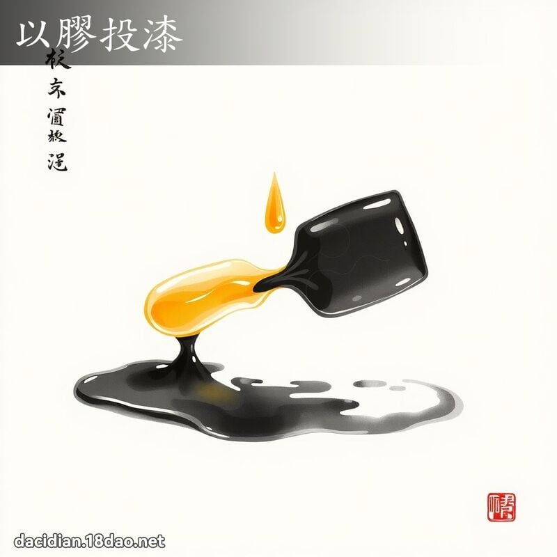 以胶投漆 配图